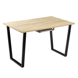 Комплект Стол АТЛАНТ 02 EGGER 1200(+500)*800 ОПОРА (А2,6,11,12) Черный матовый м